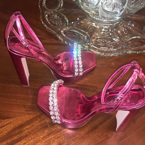 ALEXANDRE BIRMAN 725 Lenny Crystal Embellished Platform Sandals - Picture 8 of 14